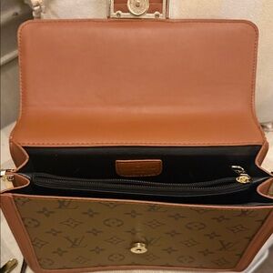 Louis Vuitton Monogram Crossbody Bag in Brown and Tan